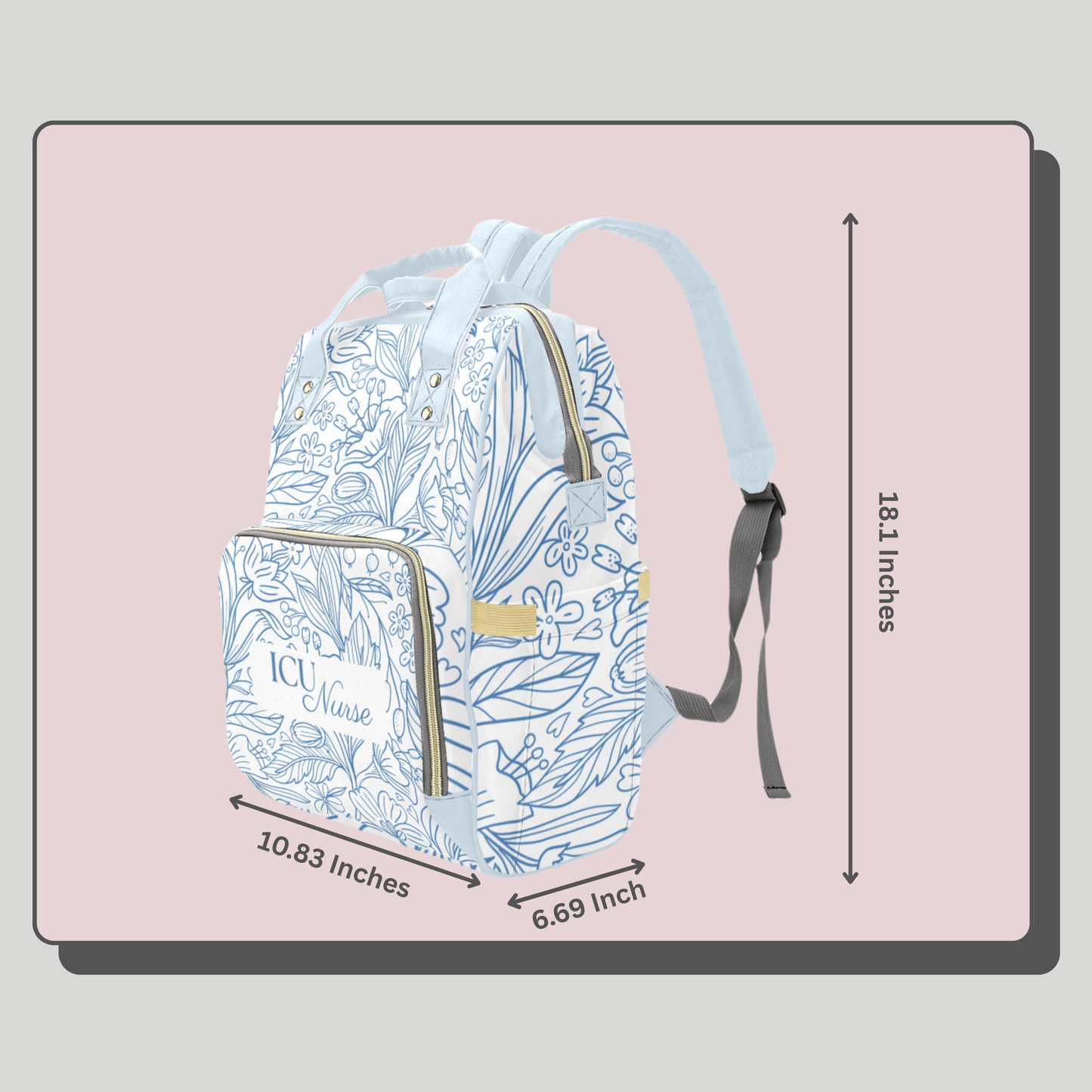 Custom Nurse Backpack – FREE SHIPPING - Personalized Tote Bag for L&D, ICU, ER, NICU, OR, Peds, Med/Surg – Durable & Stylish