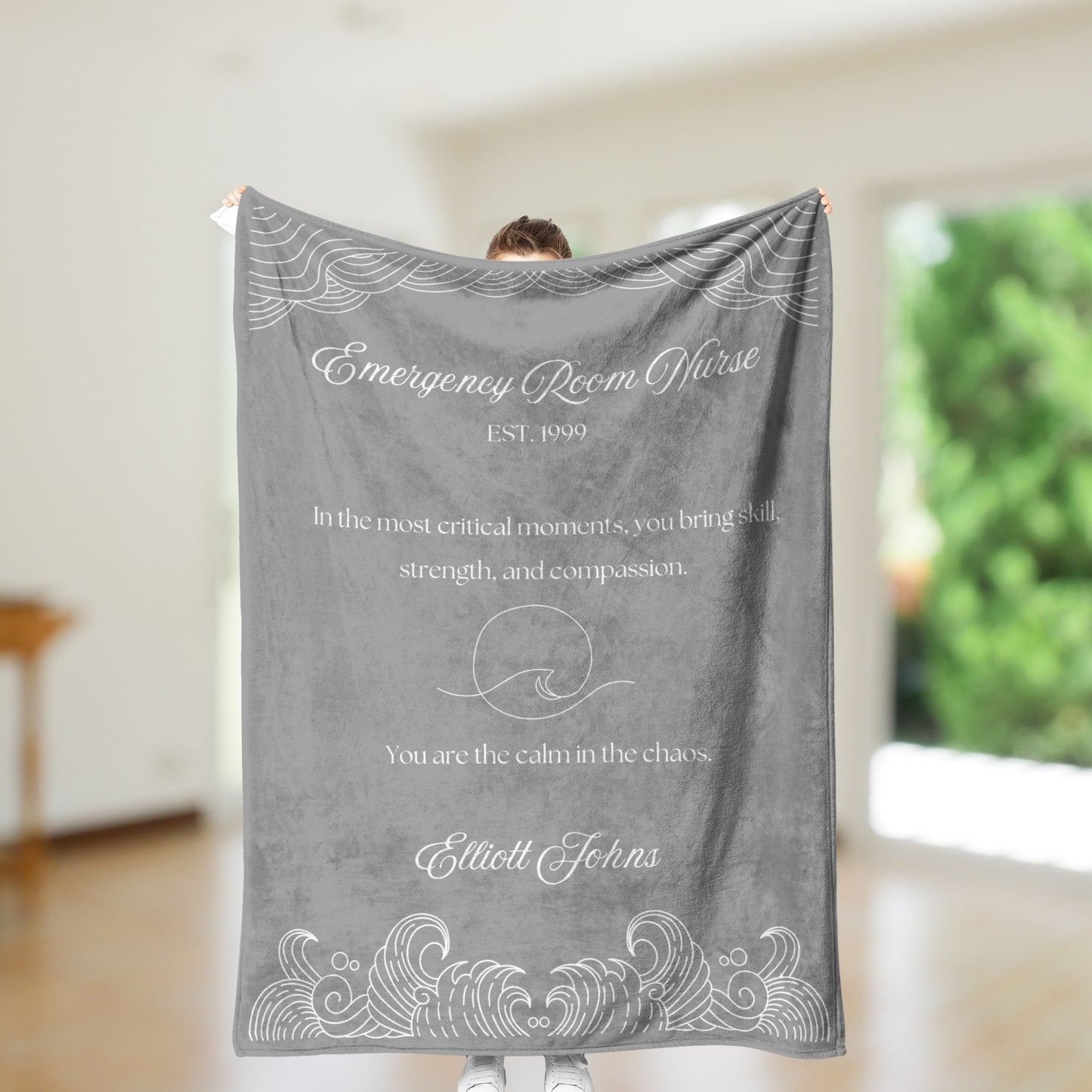 ER Nurse Blanket – Personalized Gift for Emergency Room Nurses (Soft Fleece)