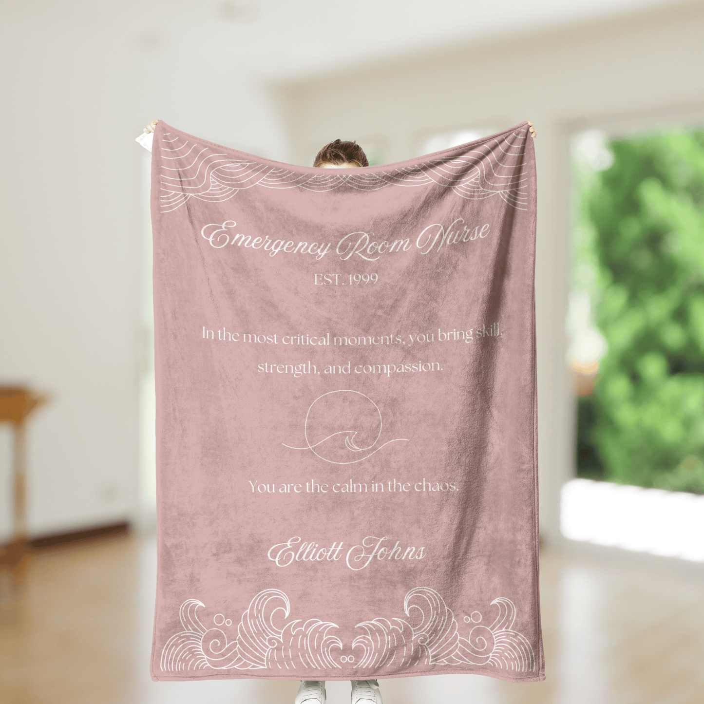 ER Nurse Blanket – Personalized Gift for Emergency Room Nurses (Soft Fleece)