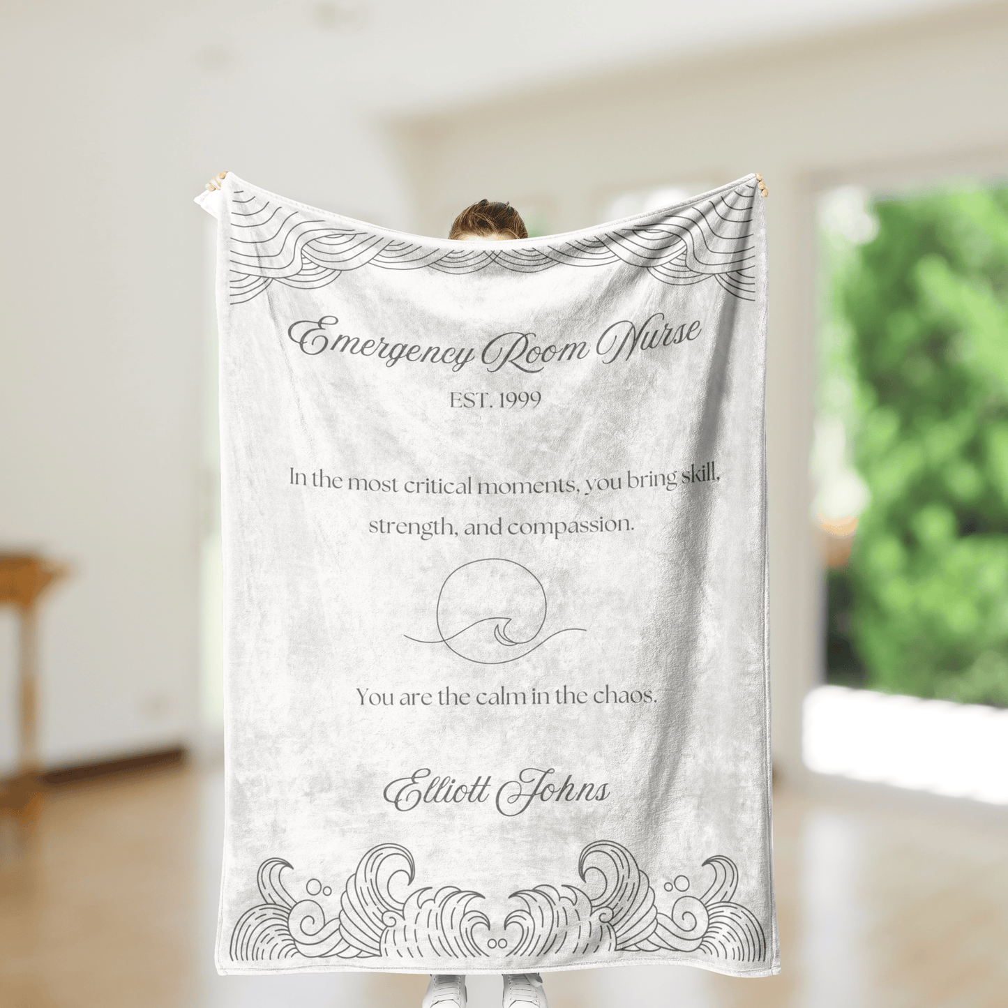 ER Nurse Blanket – Personalized Gift for Emergency Room Nurses (Soft Fleece)