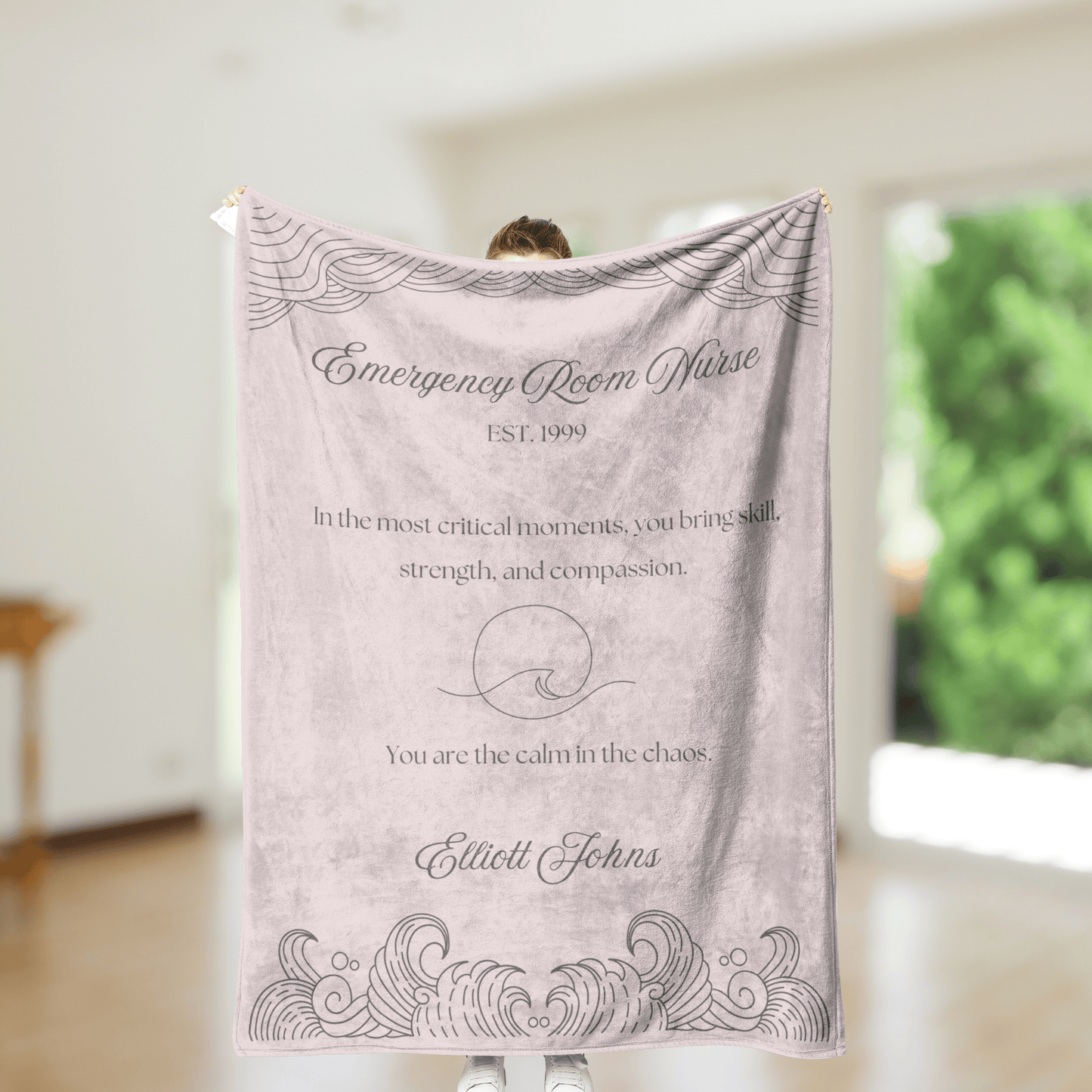 ER Nurse Blanket – Personalized Gift for Emergency Room Nurses (Soft Fleece)