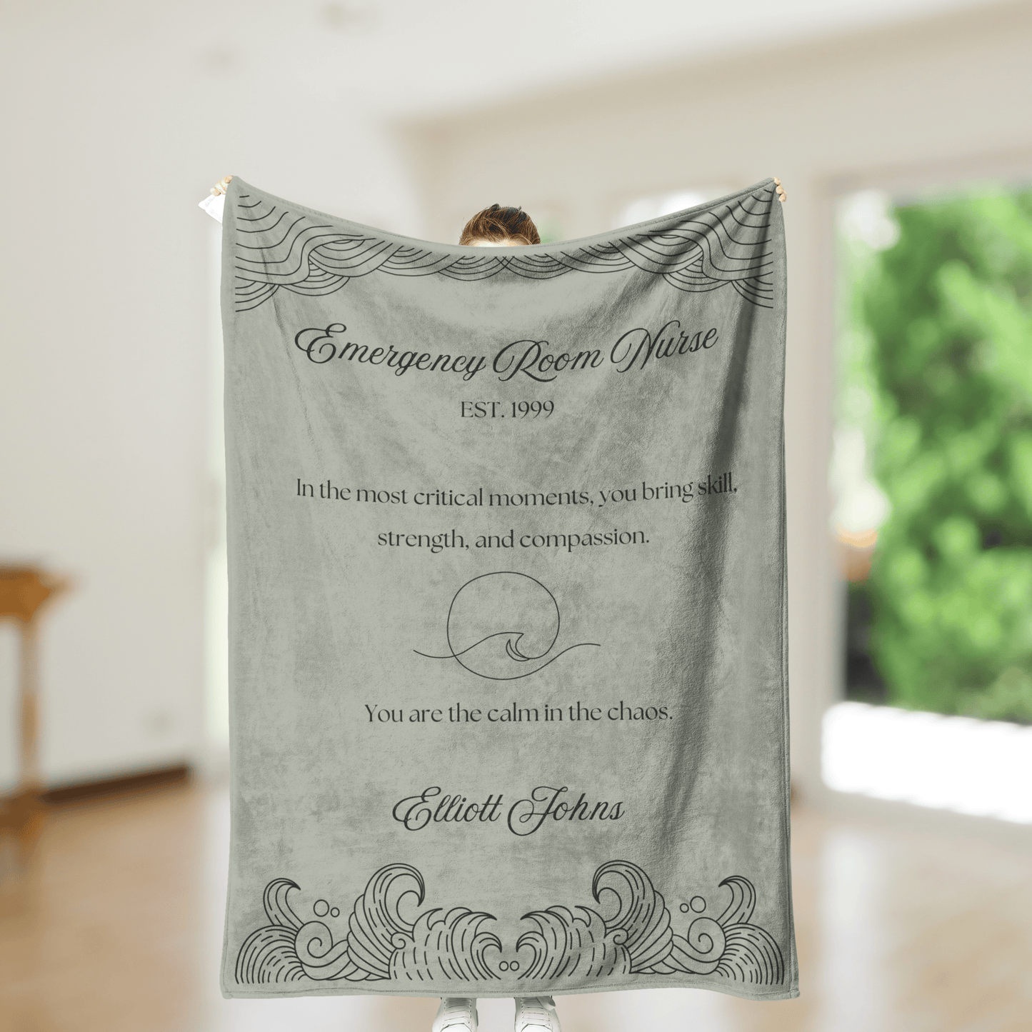 ER Nurse Blanket – Personalized Gift for Emergency Room Nurses (Soft Fleece)