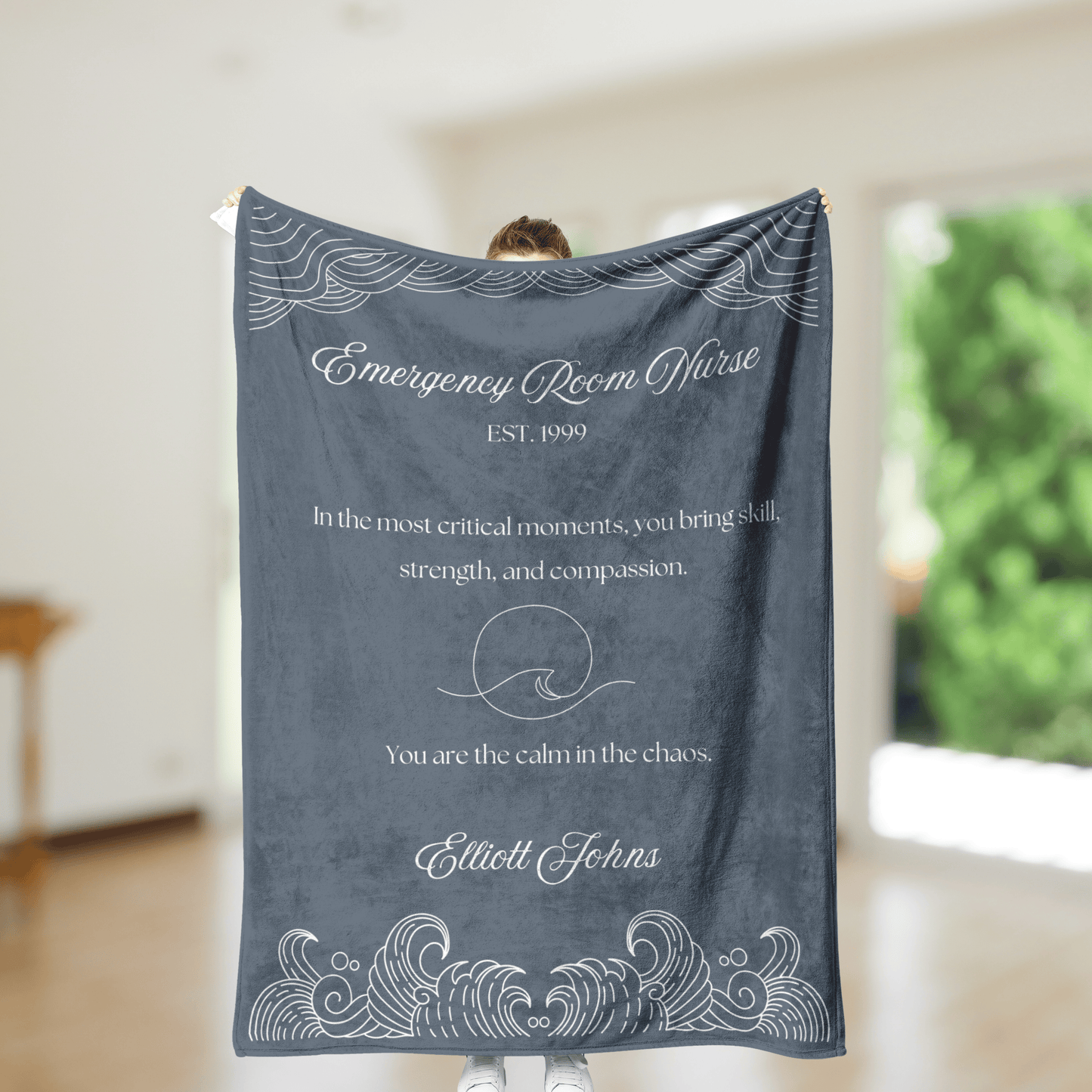 ER Nurse Blanket – Personalized Gift for Emergency Room Nurses (Soft Fleece)