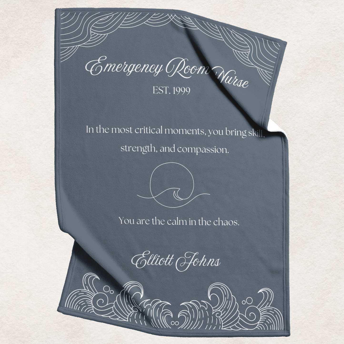 ER Nurse Blanket – Personalized Gift for Emergency Room Nurses (Soft Fleece)