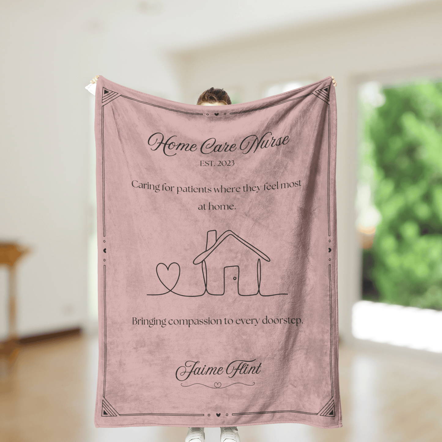 Home Care Nurse Blanket – Personalized Gift for Home Health Nurses (Soft Fleece)