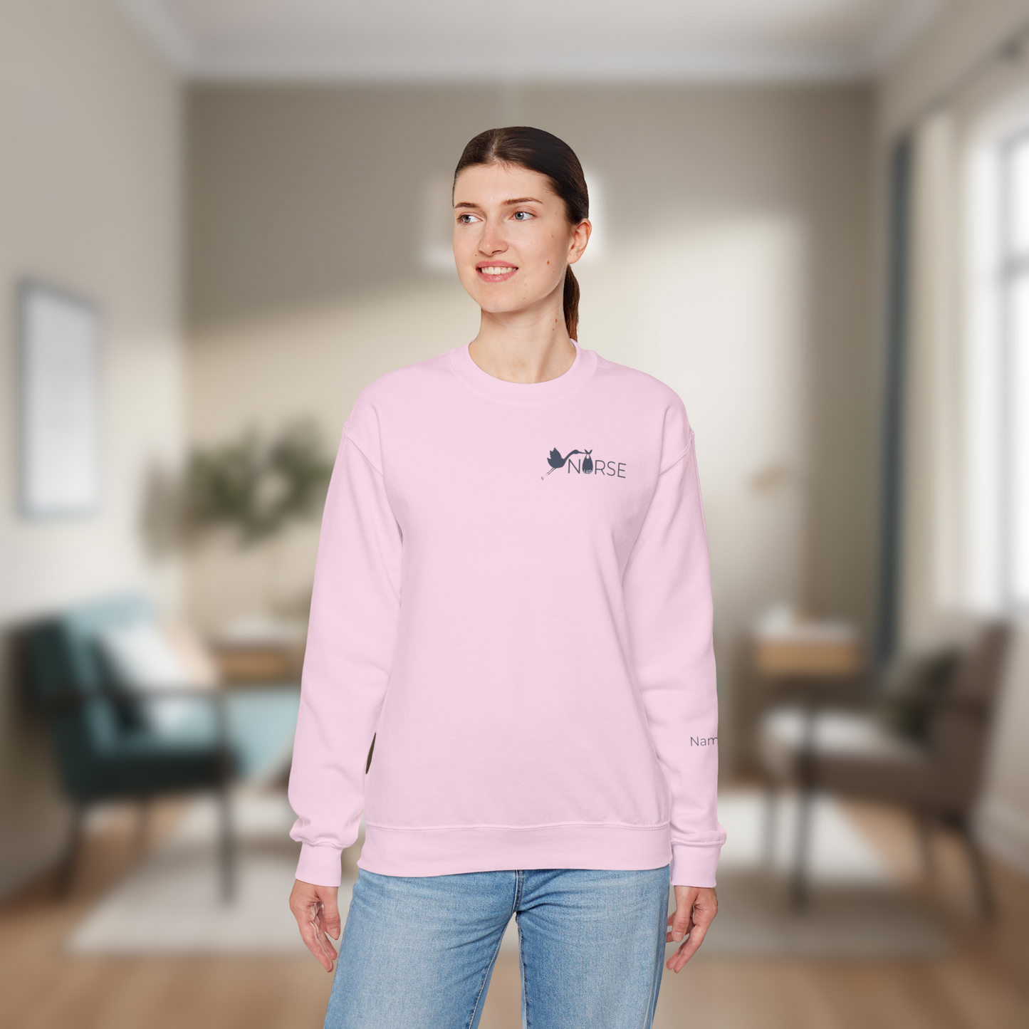 Personalized Unisex L&D Nurse Crewneck Sweatshirt | Labor and Delivery Nurse Gift | Custom Name