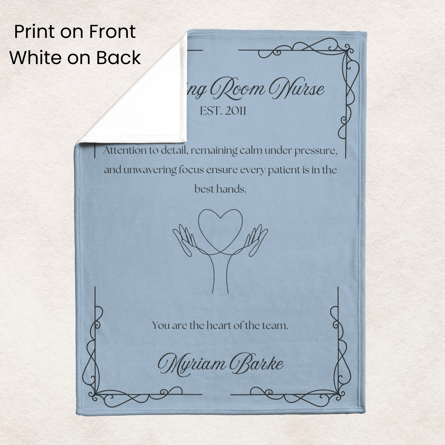 OR Nurse Blanket – Personalized Gift for Operating Room Nurses (Soft Fleece)