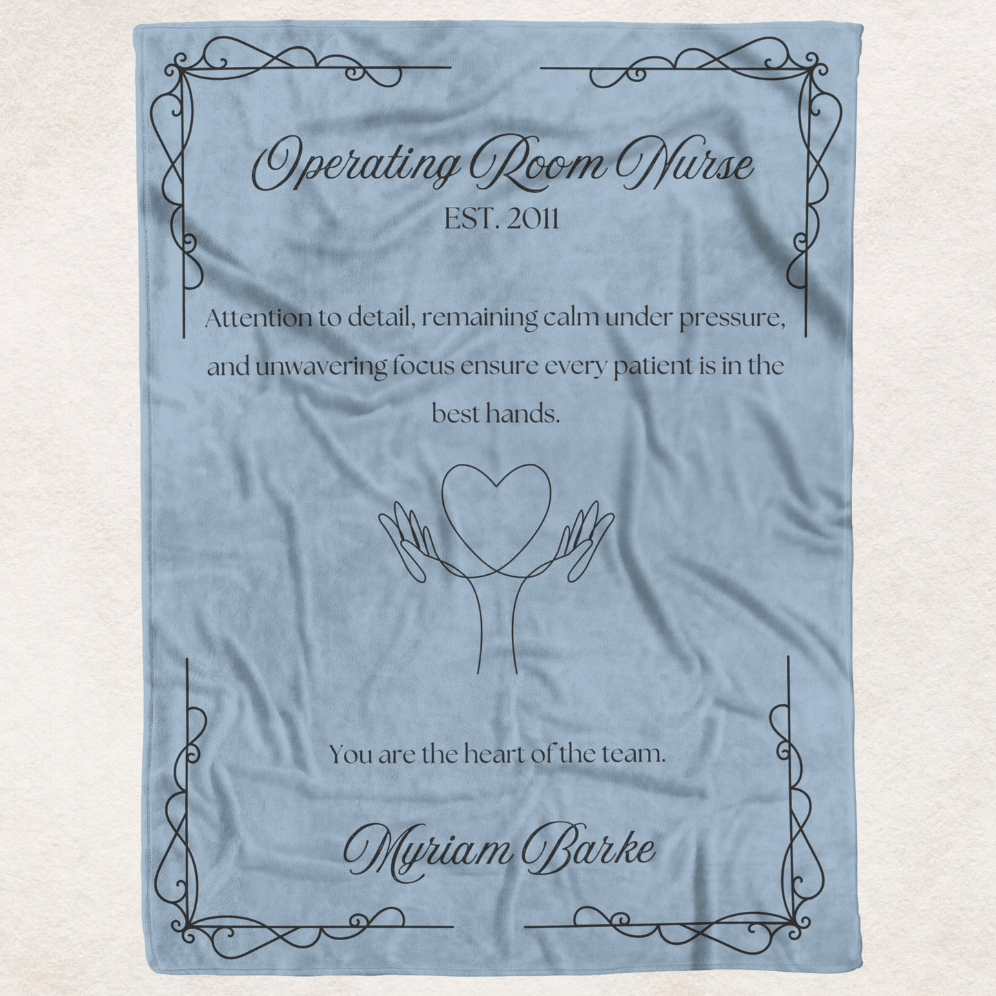 OR Nurse Blanket – Personalized Gift for Operating Room Nurses (Soft Fleece)