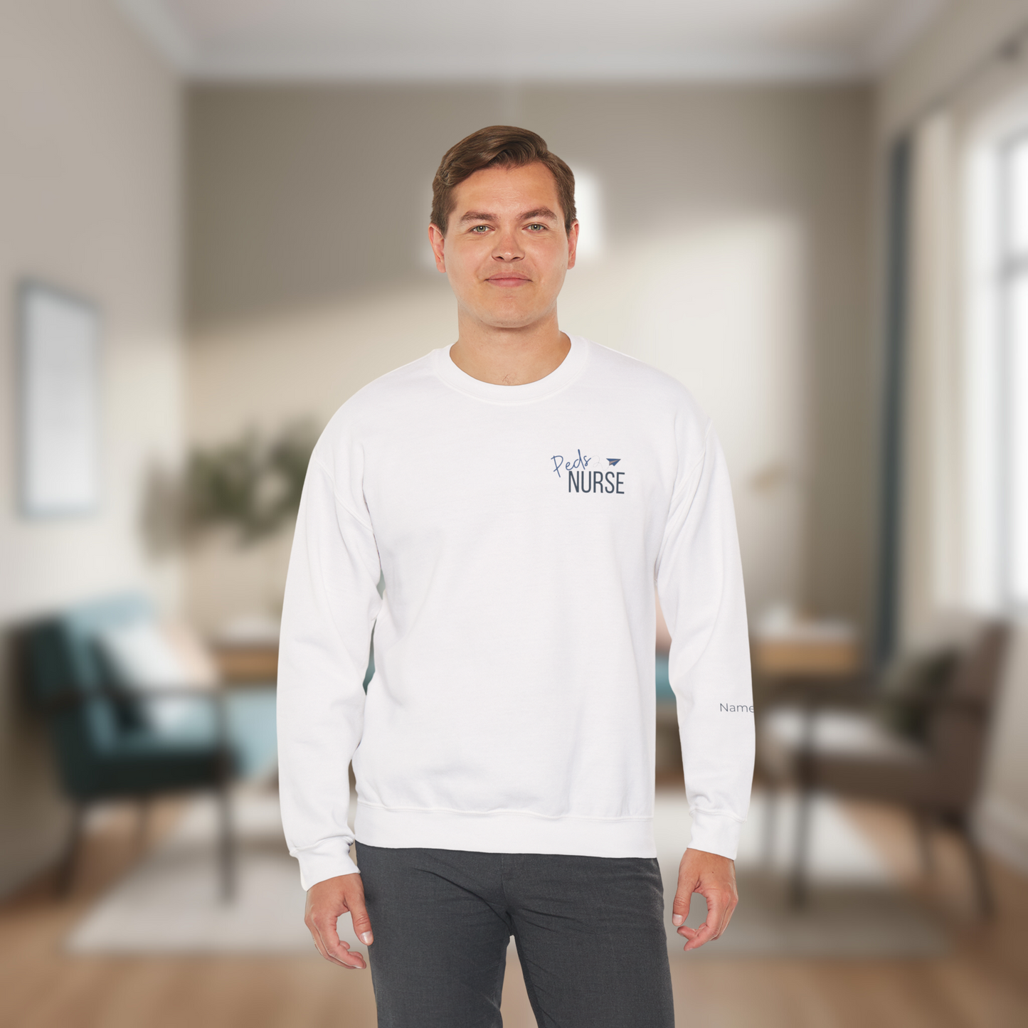 Personalized Unisex Nurse Crewneck Sweatshirt | Peds Nurse Gift | Custom Name