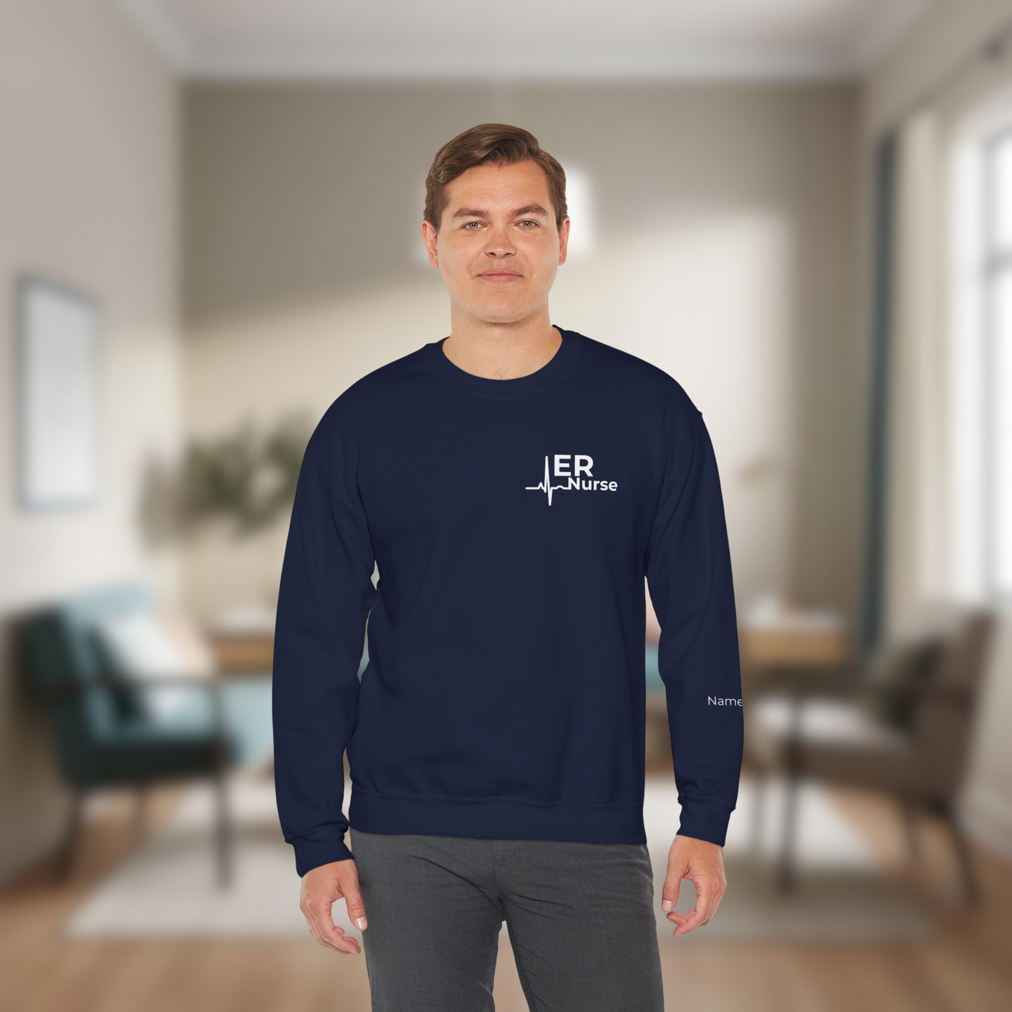 Personalized Unisex ER Nurse Crewneck Sweatshirt | Emergency Room Nurse Gift | Custom Name