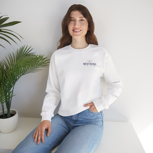 Personalized Unisex Med Surg Nurse Crewneck Sweatshirt | Medical Surgical Nurse Gift | Custom Name