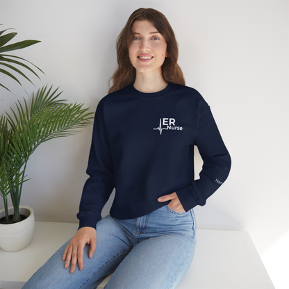 Personalized Unisex ER Nurse Crewneck Sweatshirt | Emergency Room Nurse Gift | Custom Name