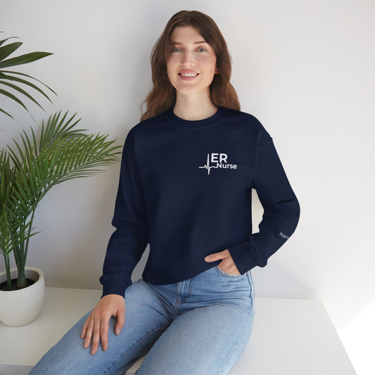 Personalized Unisex ER Nurse Crewneck Sweatshirt | Emergency Room Nurse Gift | Custom Name