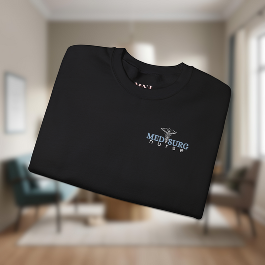 Personalized Unisex Med Surg Nurse Crewneck Sweatshirt | Medical Surgical Nurse Gift | Custom Name