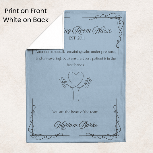 OR Nurse Blanket – Personalized Gift for Operating Room Nurses (Soft Fleece)