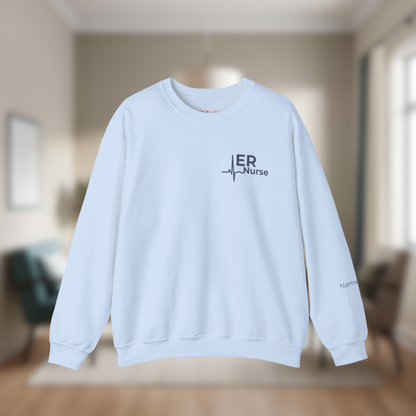 Personalized Unisex ER Nurse Crewneck Sweatshirt | Emergency Room Nurse Gift | Custom Name