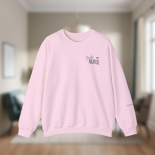 Personalized Unisex Nurse Crewneck Sweatshirt | Peds Nurse Gift | Custom Name